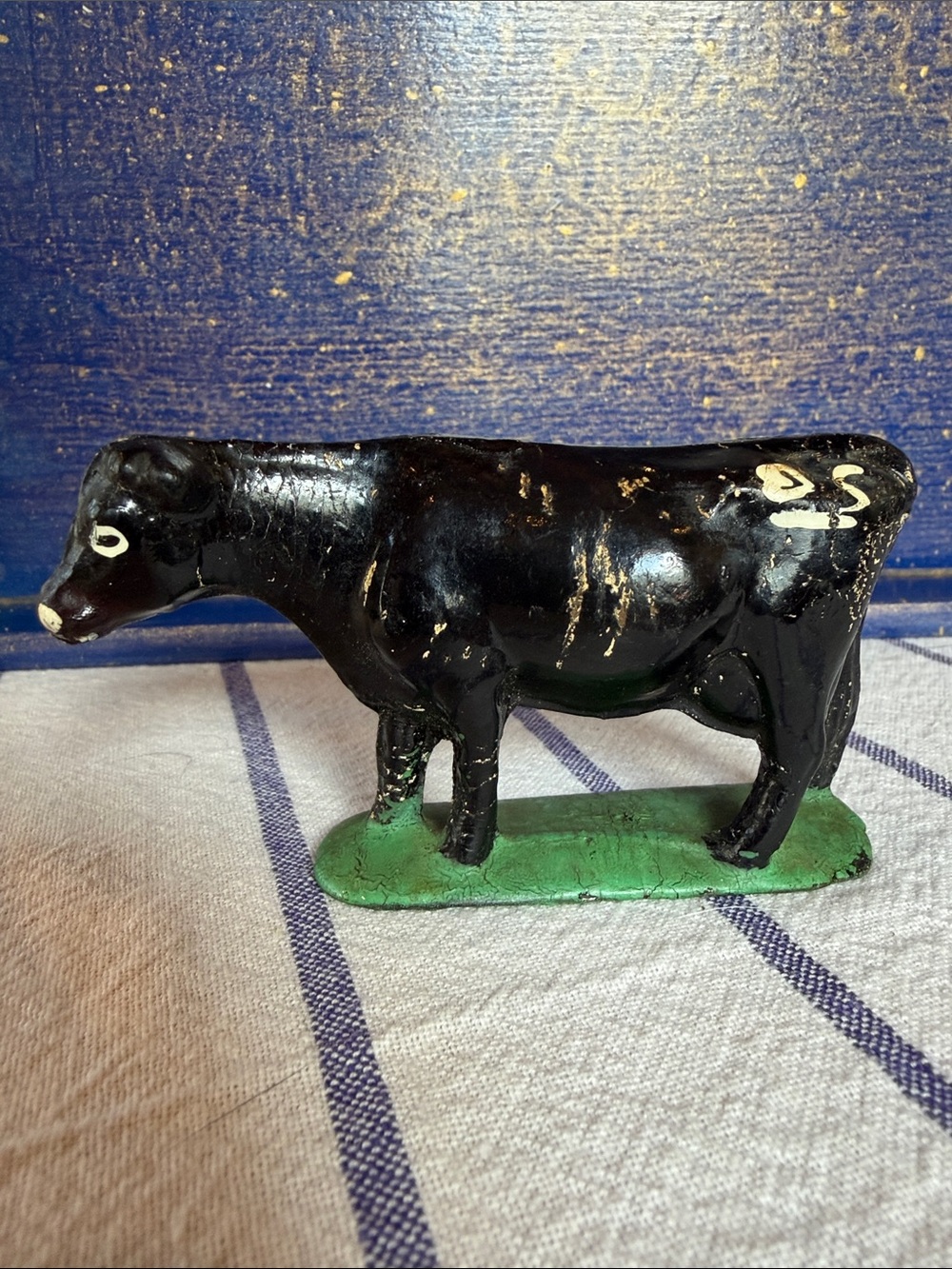 Vintage Antique Metal Angus Cow Figurine – Dimestore Folk Art